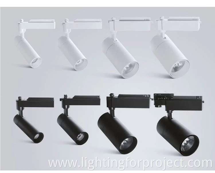 New arrivals led track lights anti glare 3/4 phase cob magnetic track lighting system 10w 20w for museum